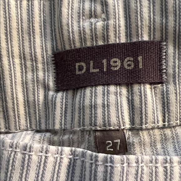 DL1961 Hepburn Wide Leg Striped Chinos - Picture 2 of 9